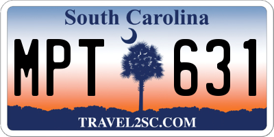 SC license plate MPT631