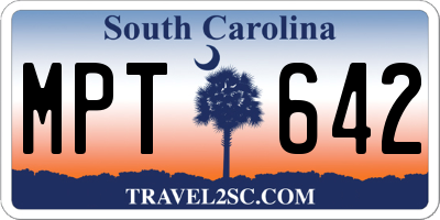 SC license plate MPT642