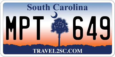 SC license plate MPT649