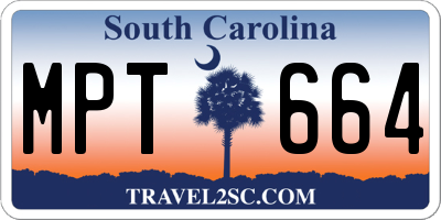SC license plate MPT664