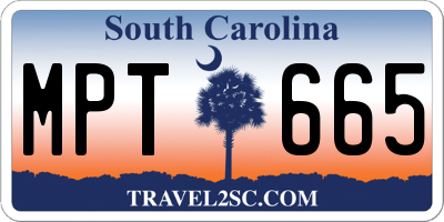 SC license plate MPT665