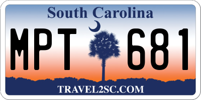 SC license plate MPT681