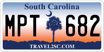 SC license plate MPT682