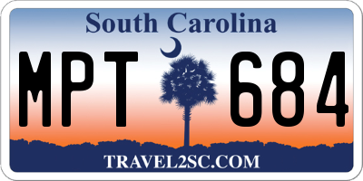 SC license plate MPT684