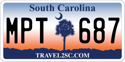 SC license plate MPT687