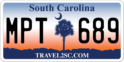 SC license plate MPT689