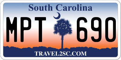 SC license plate MPT690