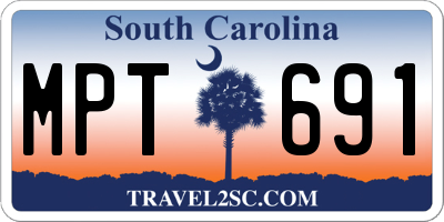 SC license plate MPT691