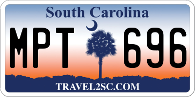 SC license plate MPT696