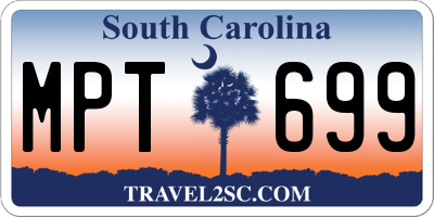 SC license plate MPT699