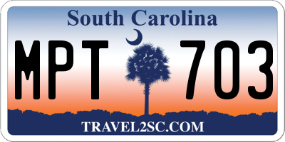 SC license plate MPT703