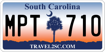 SC license plate MPT710
