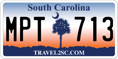 SC license plate MPT713
