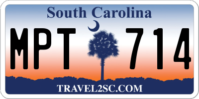 SC license plate MPT714