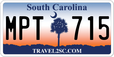 SC license plate MPT715