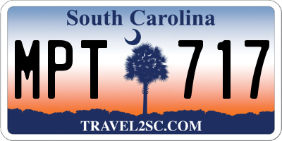 SC license plate MPT717