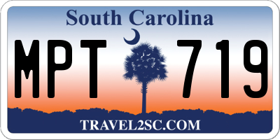 SC license plate MPT719