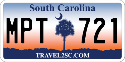 SC license plate MPT721