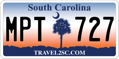 SC license plate MPT727