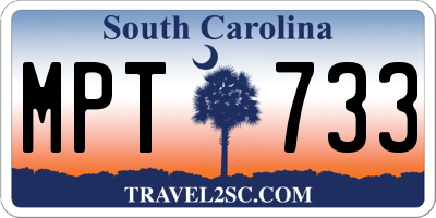 SC license plate MPT733