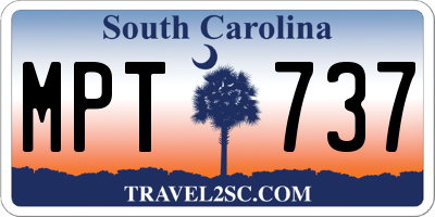 SC license plate MPT737