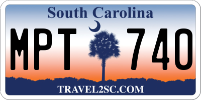 SC license plate MPT740
