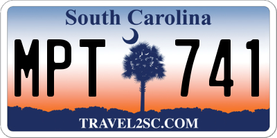 SC license plate MPT741