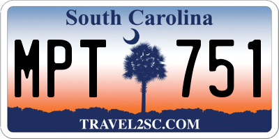 SC license plate MPT751