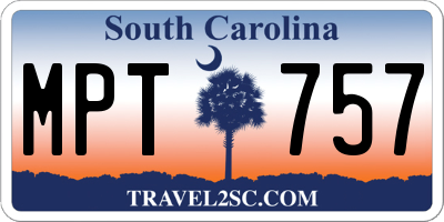 SC license plate MPT757