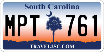 SC license plate MPT761