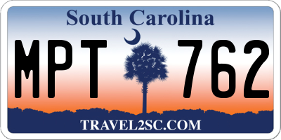 SC license plate MPT762