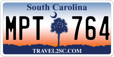 SC license plate MPT764