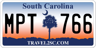 SC license plate MPT766