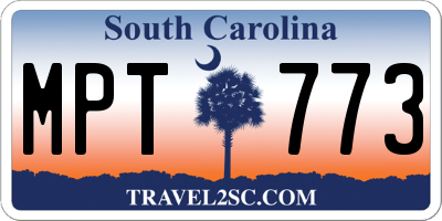 SC license plate MPT773