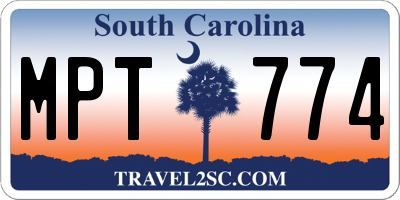 SC license plate MPT774