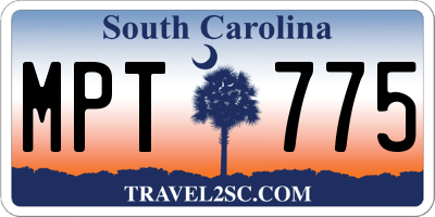 SC license plate MPT775