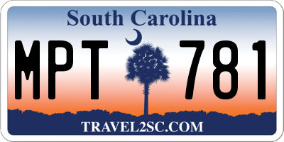 SC license plate MPT781