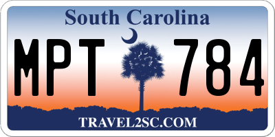 SC license plate MPT784