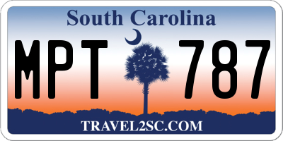 SC license plate MPT787