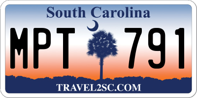 SC license plate MPT791