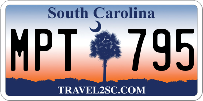 SC license plate MPT795