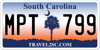 SC license plate MPT799