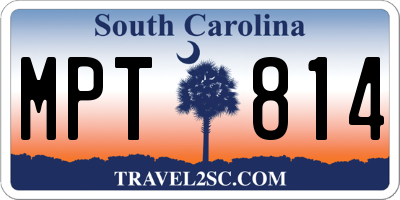 SC license plate MPT814