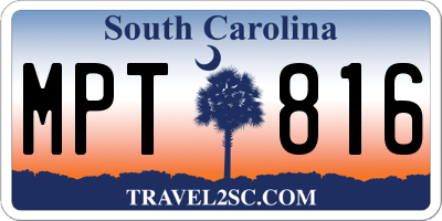 SC license plate MPT816