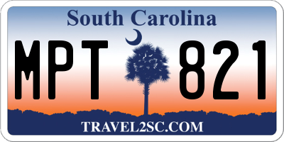 SC license plate MPT821