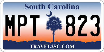 SC license plate MPT823