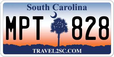 SC license plate MPT828