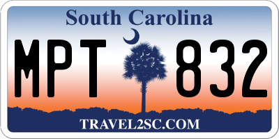 SC license plate MPT832