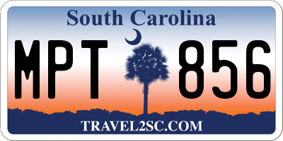 SC license plate MPT856
