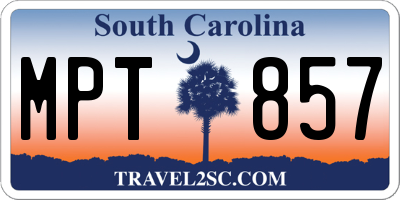 SC license plate MPT857